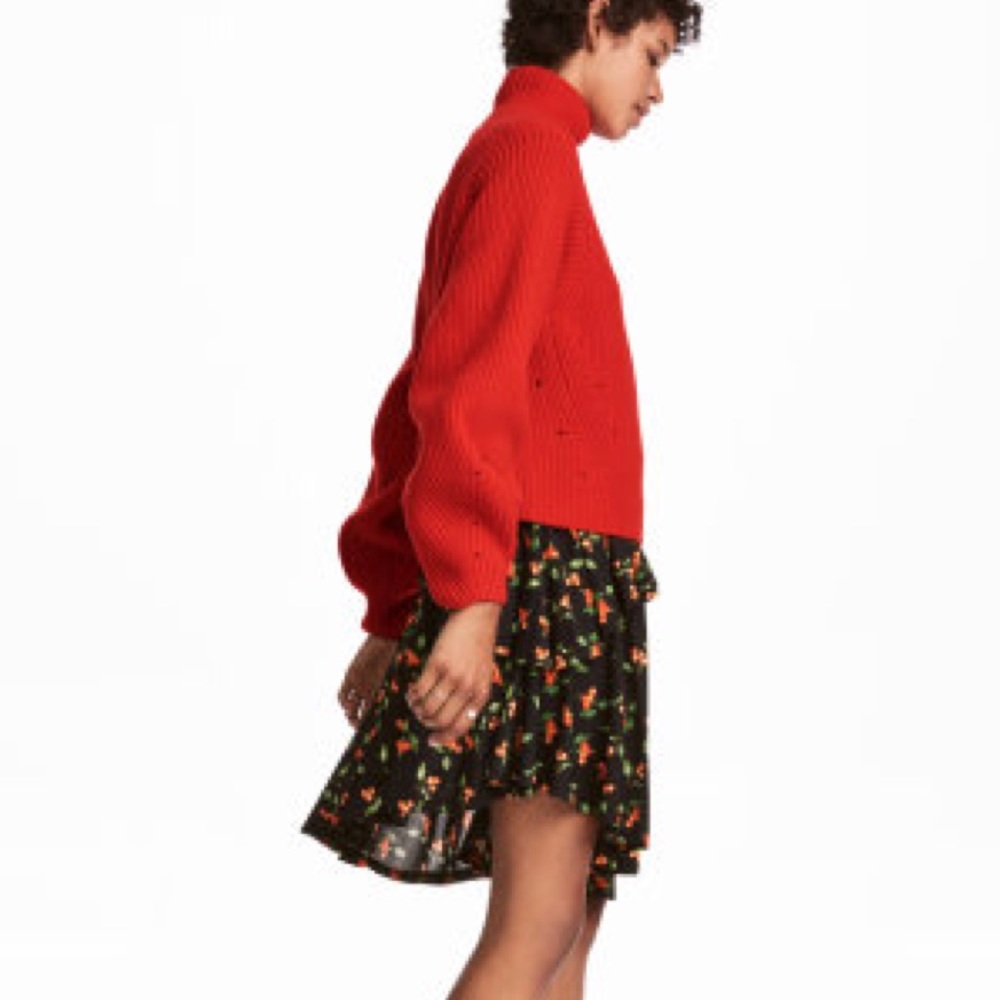 Cashmere funnel neck sweater